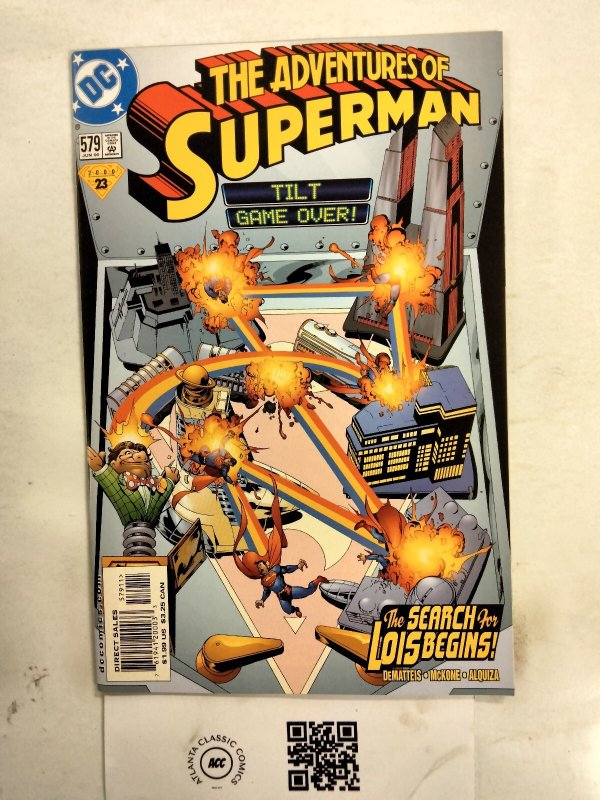 Adventures of Superman #579 (DC Comics), raw comic book in NM condition — front cover