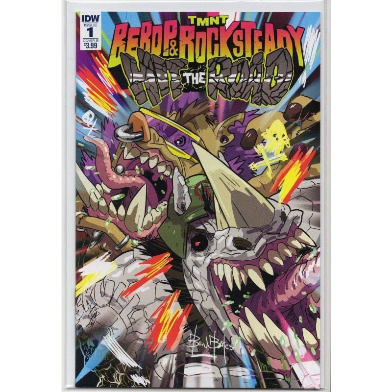 TMNT Bebop & Rocksteady Hit the Road 1-5 ( 2018) Full Set of 5 – IDW (2018) 9.6 (IDW Publishing, 2018), raw comic book in 9.6 condition — front cover