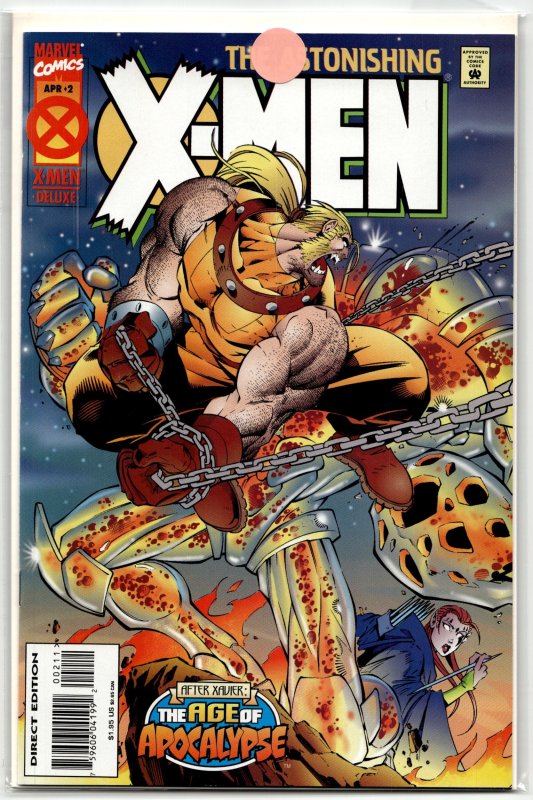 Astonishing X-Men #2 (Marvel Comics, 1995), raw, ungraded comic book — front cover