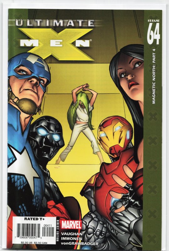Ultimate X-Men #64 (Marvel Comics, 2005), raw, ungraded comic book — front cover