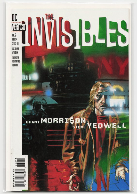 The Invisibles #2 (1994), raw, ungraded comic book — front cover