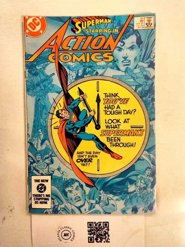 Action Comics #551 (DC Comics), raw, ungraded comic book — front cover