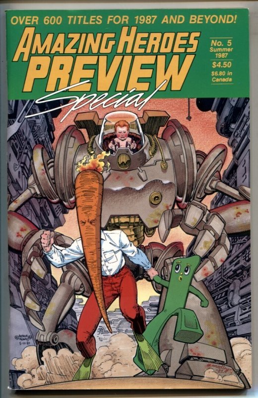 Amazing Heroes Preview Special #5 (1987), raw, ungraded comic book — front cover