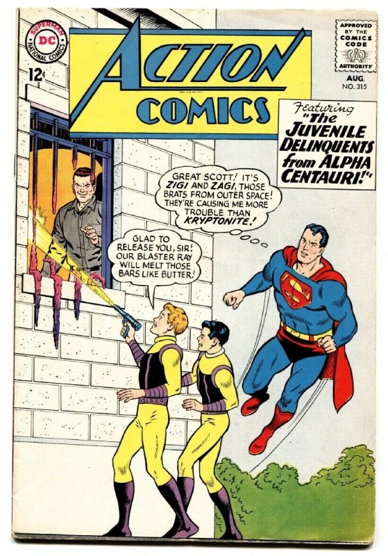 Action Comics #315 (DC Comics, 1964), raw comic book in FN+ condition — front cover