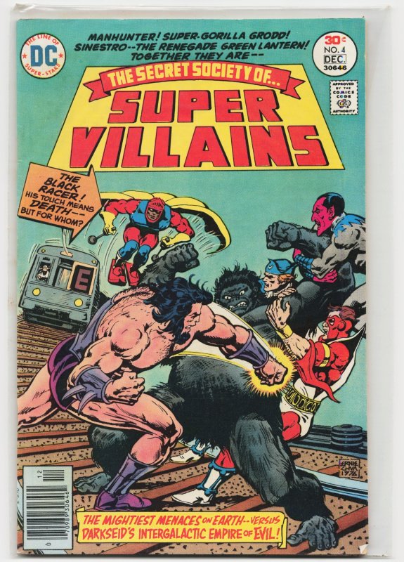 Secret Society of Super-Villains #4 (1976), raw, ungraded comic book — front cover