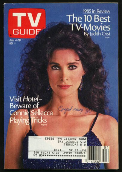 Mag: TV Guide 01/04/1986-Connie Sellecca/hotel/mark Russell G/vg, raw comic book in VG condition — front cover