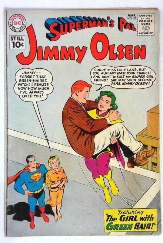 Superman's Pal Jimmy Olsen #51 (DC Comics, 1961), raw comic book in VG condition — front cover