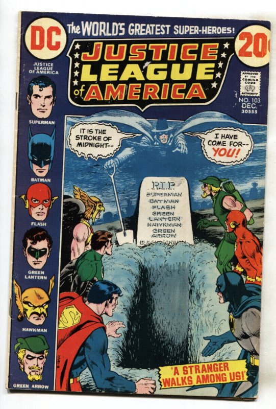 Justice League of America #103 (DC Comics), raw, ungraded comic book — front cover