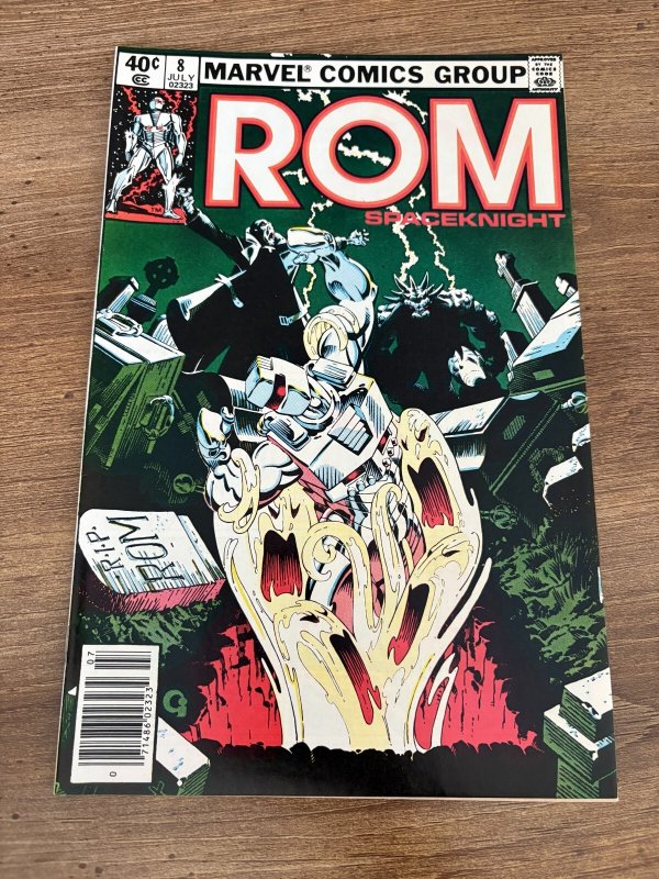 Rom Spaceknight #8 (Marvel Comics), raw comic book in NM condition — front cover