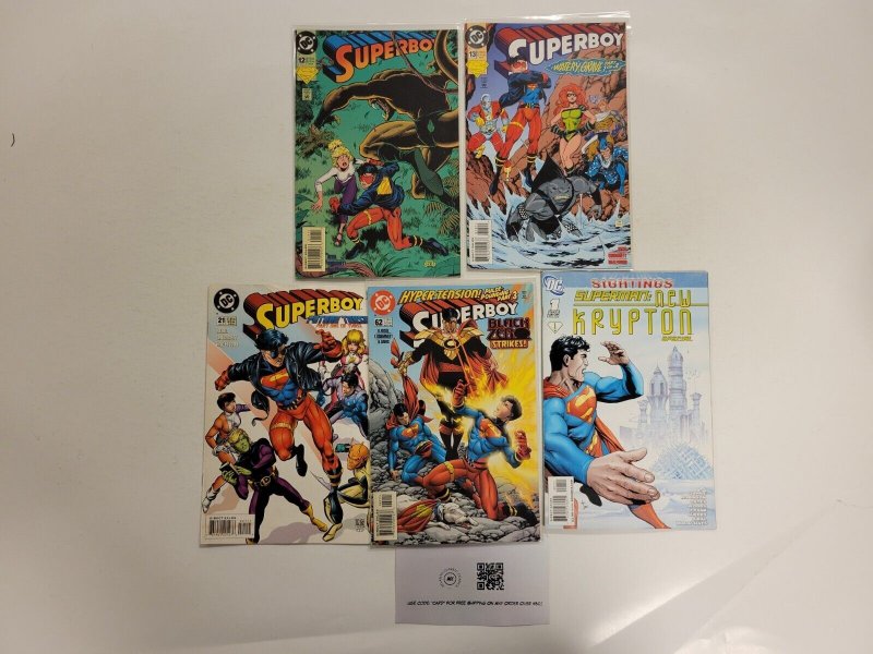 5 DC Comics #1 Superman New Krypton + #12 13 21 62 Superboy 30 TJ18, raw, ungraded comic book — front cover