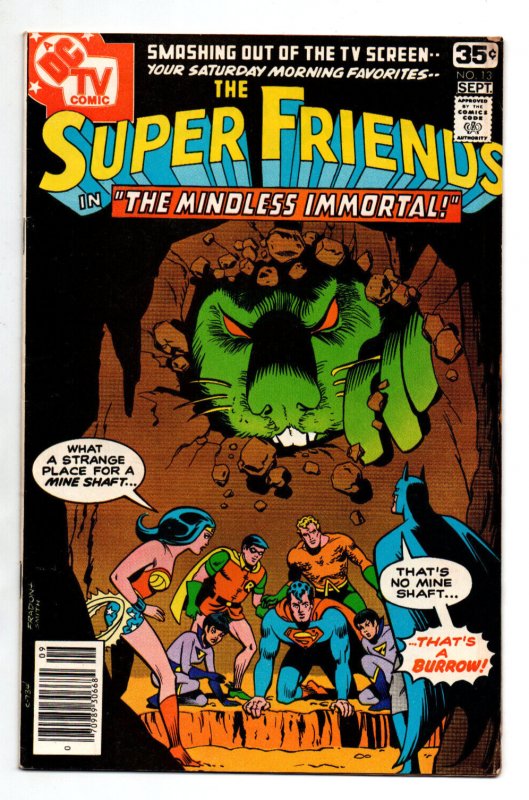 Super Friends #13 (DC Comics, 1978), raw comic book in FN/VF condition — front cover