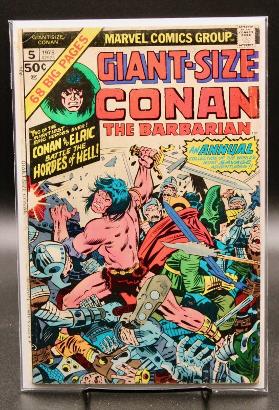 Giant-Size Conan #5 (Marvel Comics, 1975), raw comic book in VG condition — front cover