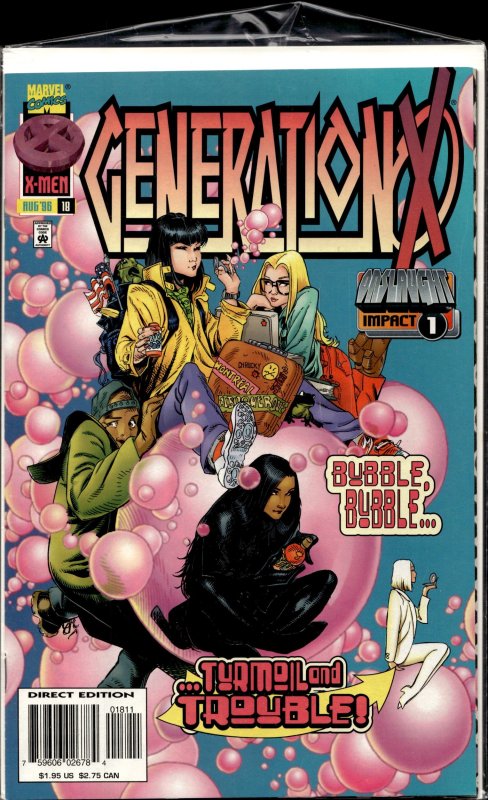 Generation X #18 (Marvel Comics, 1996), raw, ungraded comic book — front cover