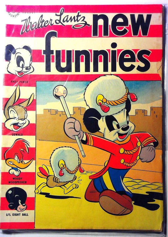 Walter Lantz New Funnies #126 (Dell Comics, 1947), raw, ungraded comic book — front cover