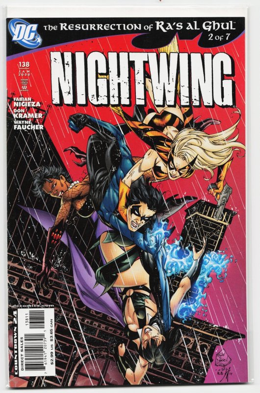Nightwing #138 (DC Comics, 2008), raw, ungraded comic book — front cover