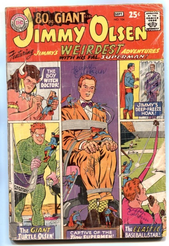 Superman's Pal Jimmy Olsen #104 (DC Comics, 1967), raw comic book in FR condition — front cover