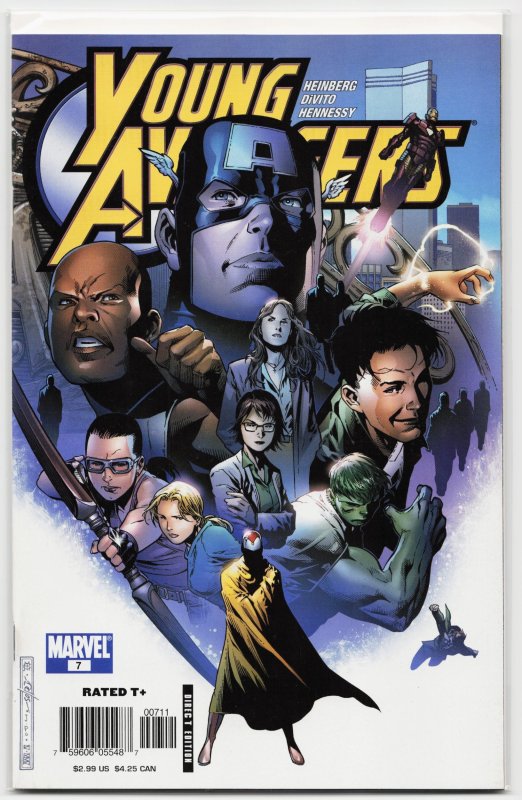 Young Avengers #7 (Marvel Comics, 2005), raw, ungraded comic book — front cover