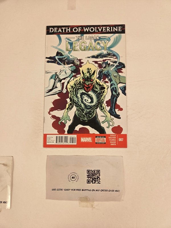 Death of Wolverine the Logan Legacy #7 (Marvel Comics), raw comic book in NM condition — front cover