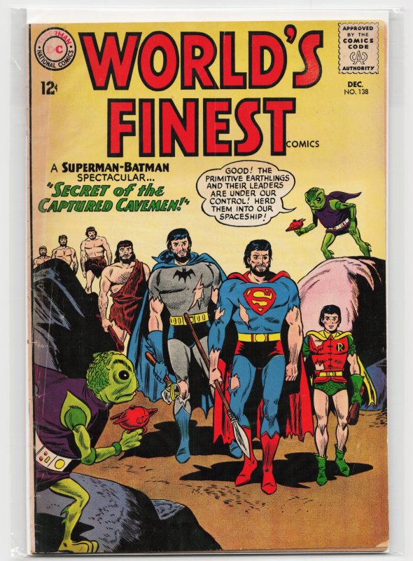 World's Finest Comics #138 (DC Comics, 1963), raw, ungraded comic book — front cover