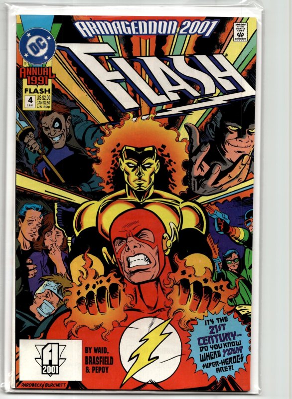 The Flash Annual #4 (1991), raw, ungraded comic book — front cover
