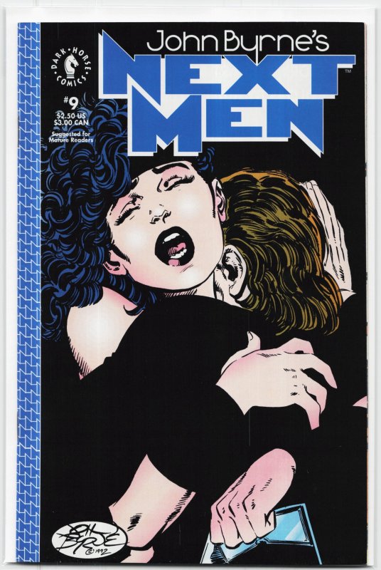 John Byrne's Next Men #9 (Dark Horse Comics, 1992), raw, ungraded comic book — front cover