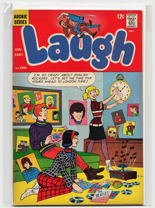 Laugh #190 (Archie Comics, 1967), raw, ungraded comic book — front cover