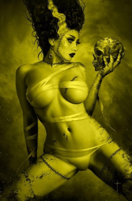 Bride of Frankenstein Cosplay 1:100 Ratio Gold 3 Book Set by Jay Ferguson 1 Made, raw, ungraded comic book — front cover