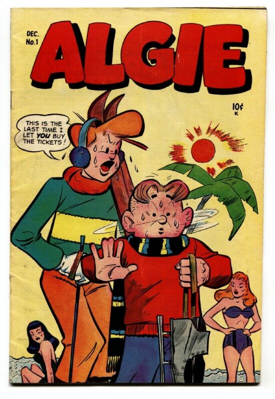 ALGIE-#1-1955-Spicy Cover-Rare Printing Error-Dark Mysteries #24 (1955), raw, ungraded comic book — front cover