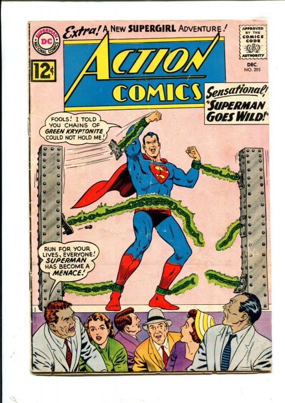 Action Comics #295 (DC Comics, 1962), raw comic book in 4.0 condition — front cover