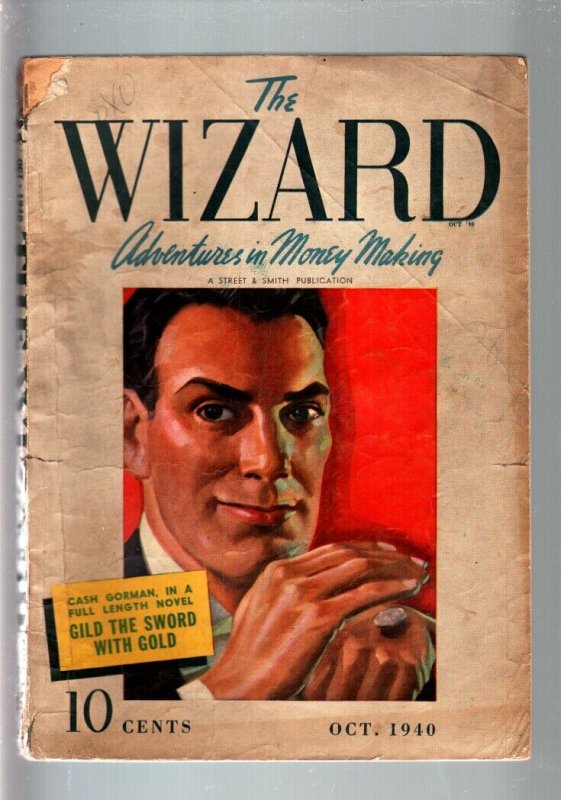The Wizard 1940 Oct #1 (Street & Smith, 1940), raw comic book in VG condition — front cover