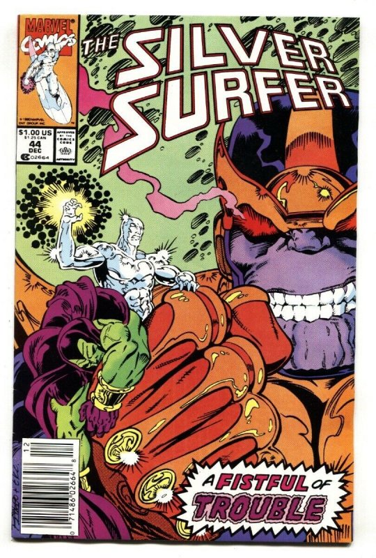 Silver Surfer #44 (Marvel Comics, 1990), raw, ungraded comic book — front cover