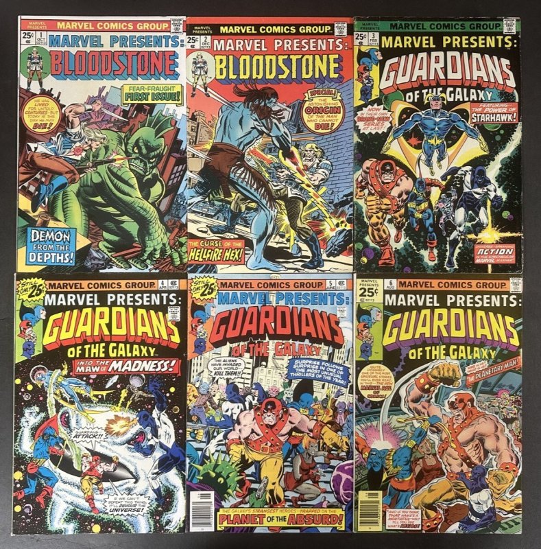 Marvel Presents (1975) #1-12 VF- Complete Set Guardians of the Galaxy (Marvel Comics, 1975), raw comic book in VF- condition — front cover