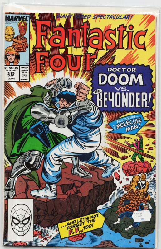 Fantastic Four #319 (Marvel Comics, 1988), raw, ungraded comic book — front cover