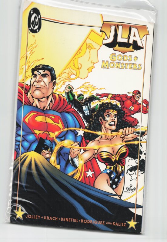 JLA: Gods and Monsters (2001) Justice League (DC Comics, 2001), raw, ungraded comic book — front cover