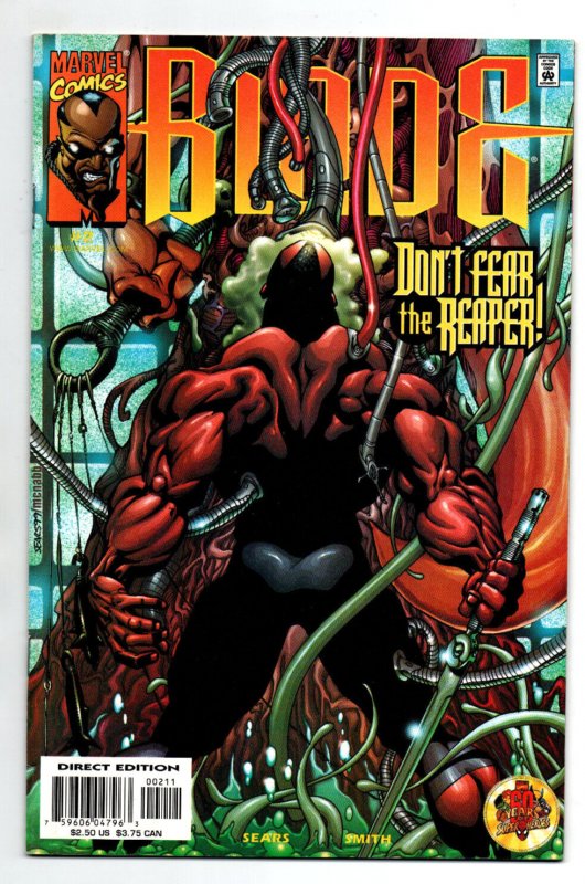 Blade #2 (Marvel Comics, 1998), raw comic book in VF/NM condition — front cover