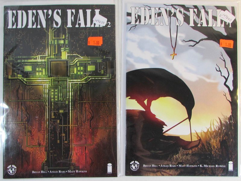 2016 Eden's Fall Lot of 2 #1 b, 2 Image Comics NM 1st Print Comic Books (Image Comics, 2016), raw comic book in NM condition — front cover
