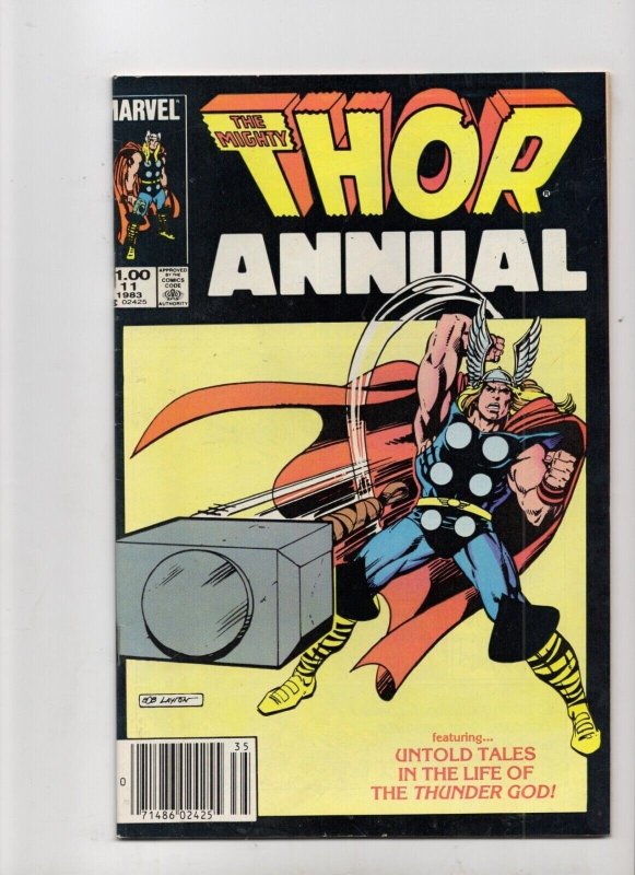 Thor Annual #11 (Marvel Comics, 1983), raw comic book in FN 6.0 condition — front cover