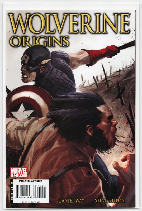 Wolverine: Origins #20 (Marvel Comics, 2008), raw, ungraded comic book — front cover