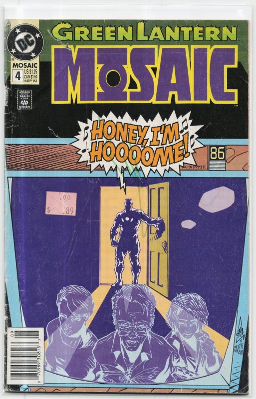 Green Lantern: Mosaic #4 (1992), raw, ungraded comic book — front cover