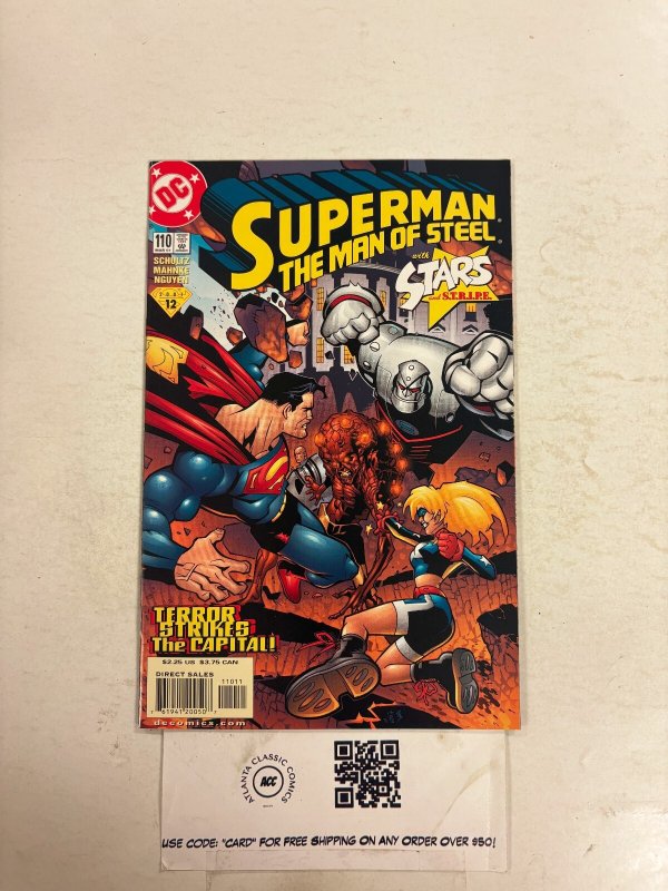 Superman the Man of Steel #110 (DC Comics, 2000), raw comic book in NM condition — front cover