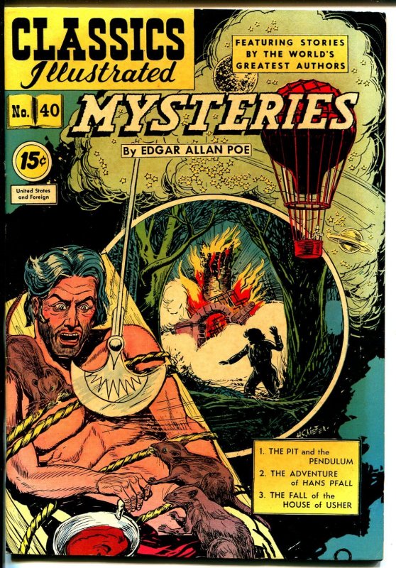 Classics Illustrated #40 (Gilberton, 1947), raw comic book in VF+ condition — front cover