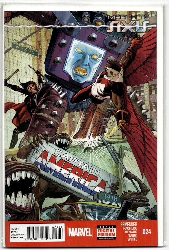 Captain America #24 (Marvel Comics, 2014), raw, ungraded comic book — front cover