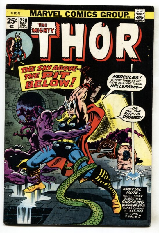 Thor #230 (Marvel Comics, 1974), raw comic book in FN condition — front cover