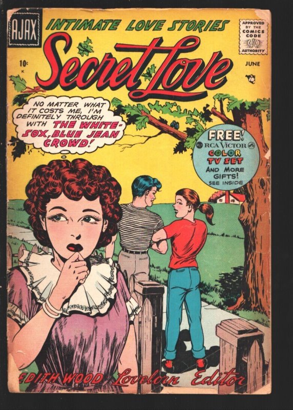 Secret Love #4 (1958), raw, ungraded comic book — front cover