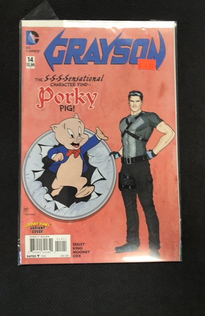 Grayson #14 (DC Comics, 2016), raw, ungraded comic book — front cover