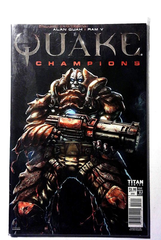 Quake Champions #3 (Titan Comics, 2018), raw, ungraded comic book — front cover