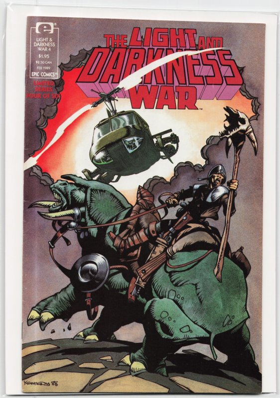The Light and Darkness War #4 (DC Comics, 1989), raw, ungraded comic book — front cover