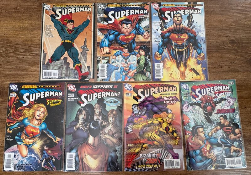 Lot of 7 Superman DC Comic Books # 220 221 222 223 224 225 226 NM 1st Prt 7 J440, raw comic book in NM condition — front cover