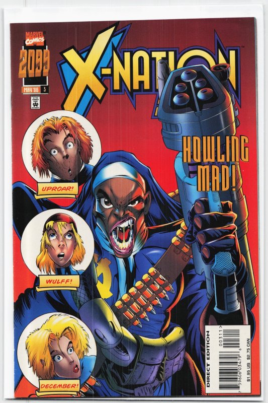 X-Nation 2099 #3 (1996), raw, ungraded comic book — front cover