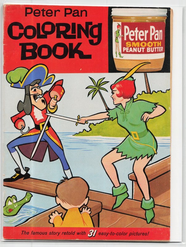 Peter Pan Coloring Book (1960) (1960), raw, ungraded comic book — front cover
